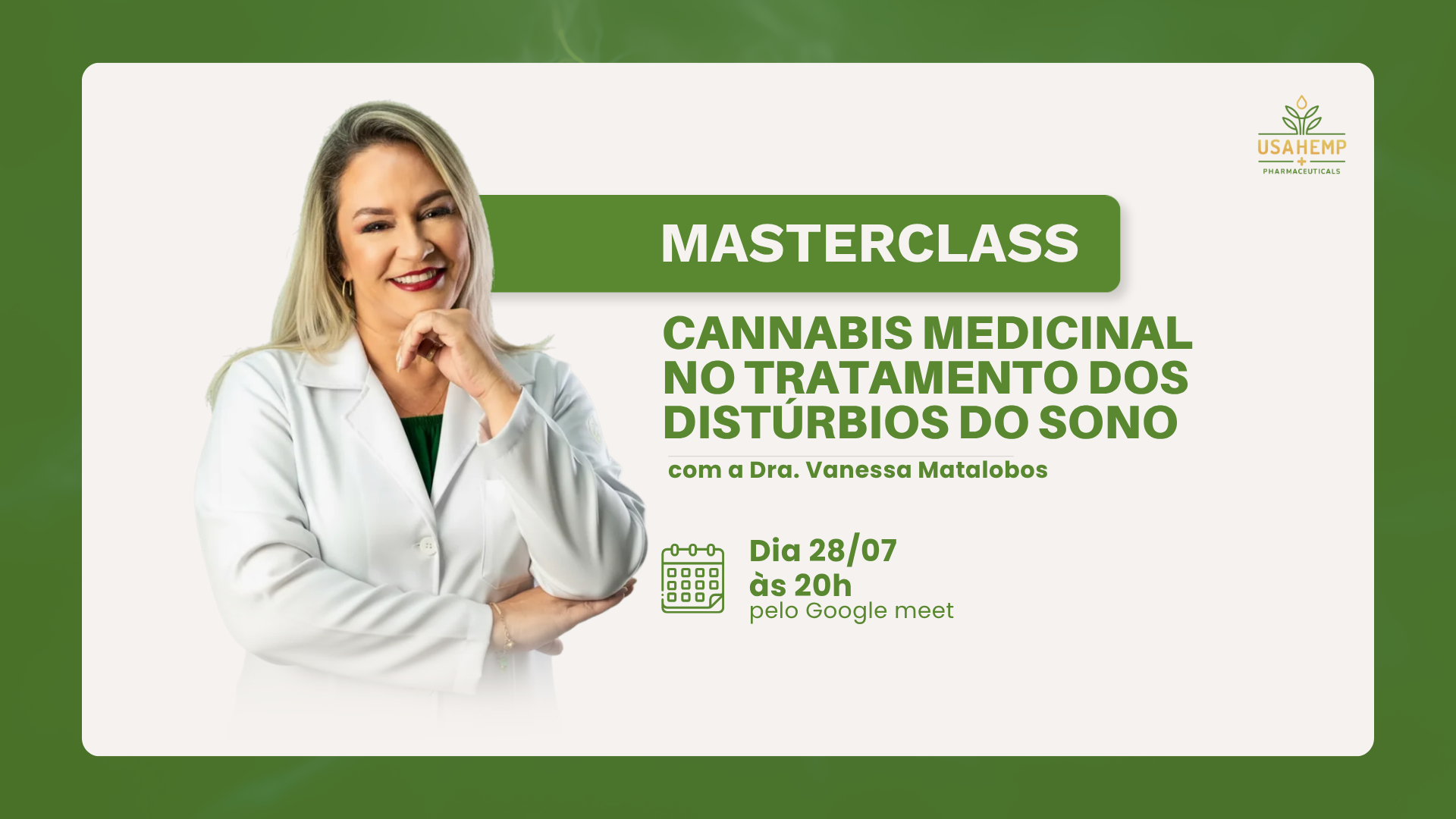 Masterclass discutirá a aplicação clínica da Cannabis medicinal nos distúrbios do sono